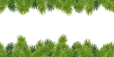 maquete de decoração de cartão postal de natal com pinheiro verde fofo vetor