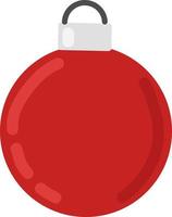 bola vermelha de Natal para ilustração vetorial de decorações do feriado. decoração da árvore de natal. elemento de feriado vetor