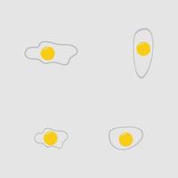 ícone de omelete, ilustração vetorial de ícone de ovo vetor