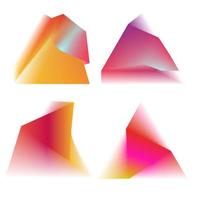conjunto abstrato colorido de elementos geométricos do triângulo. vetor