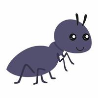 uma formiga no estilo cartoon. ilustração vetorial com insetos para crianças. vetor