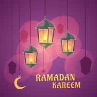 Ilustração de lanternas de Ramadã