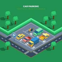 Ilustração de estacionamento de carro vetor