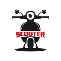 design de logotipo de scooter vetor