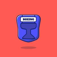 ilustração do ícone do estilo de desenho animado de leme de boxe vetor