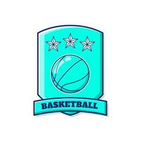 logotipo do time de basquete ou emblema do time de basquete vetor