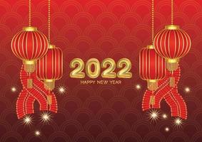 banner de vetor de celebração do ano novo chinês 2022