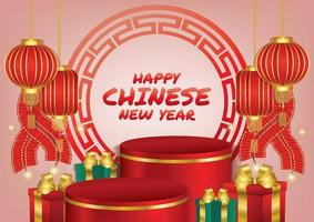 banner de vetor de arte de celebração de ano novo chinês 2022