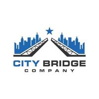 logotipo da ponte da cidade vetor