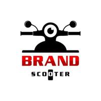 design de logotipo de scooter vetor