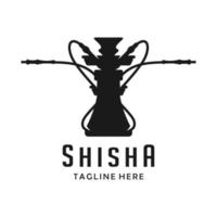 design de logotipo shisha vetor