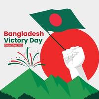 pôster de comemoração do dia da vitória de bangladesh vetor
