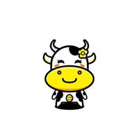 mascote de desenho de personagem de desenho animado de vaca vetor