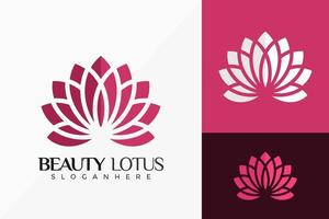 design de logotipo de lótus de beleza da flor. emblema abstrato, conceito de projetos, logotipos, elemento de logotipo para modelo. vetor