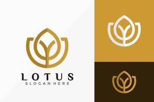 desenho de vetor de logotipo de óleo rosa de lótus. emblema abstrato, conceito de projetos, logotipos, elemento de logotipo para modelo.