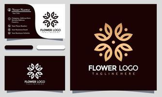 vetor de logotipo de flor de lótus, design de logotipo de flor de boutique, logotipo moderno, modelo de ilustração vetorial de designs de logotipo