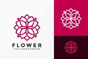 design de vetor de logotipo de flor de beleza de luxo. emblema abstrato, conceito de projetos, logotipos, elemento de logotipo para modelo.