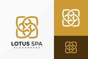 design de vetor de logotipo moderno lotus spa. emblema abstrato, conceito de projetos, logotipos, elemento de logotipo para modelo.