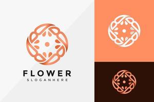 design de logotipo de beleza de flores de luxo, design de logotipo moderno modelo de ilustração vetorial vetor