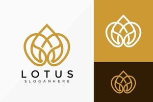 design de logotipo boutique de lótus elegante, modelos de ilustração vetorial criativos e modernos de logotipos vetor