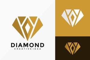 design de vetor de logotipo criativo de diamante de luxo. emblema abstrato, conceito de projetos, logotipos, elemento de logotipo para modelo.