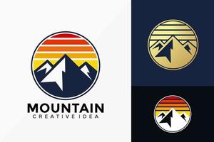 desenho de vetor de logotipo de pico de montanha. emblema abstrato, conceito de projetos, logotipos, elemento de logotipo para modelo.