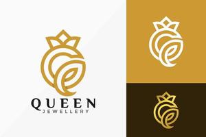 letra q design de vetor logotipo luxo rainha coroa. emblema abstrato, conceito de projetos, logotipos, elemento de logotipo para modelo.
