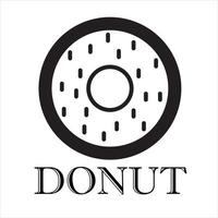 logotipo minimalista de donut, logotipo moderno de donut. logotipo do modelo vetor