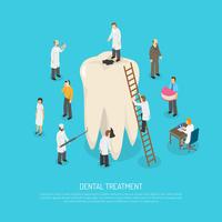 Ilustração de tratamento de dente ruim vetor