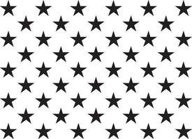 bandeira das estrelas dos EUA em preto e branco vetor