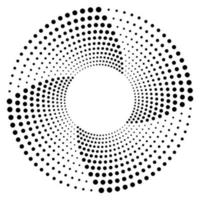 desenho de fundo de pontos em espiral. fundo monocromático abstrato. ilustração da arte do vetor.