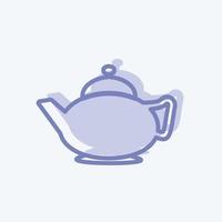 ícone de chá árabe - estilo de dois tons - ilustração simples vetor