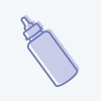 ícone garrafa de leite 1 - estilo de dois tons - ilustração simples vetor