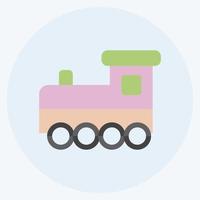 icon toy train i - estilo plano - ilustração simples vetor