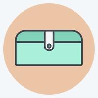 bolsa de ícone - estilo de companheiro de cor - ilustração simples, bom para impressões, anúncios, etc. vetor