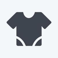 camisa de bebê ícone - estilo glifo - ilustração simples