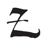 a letra z no estilo gótico. vetor. imagem em fundo branco. logotipo da empresa. vetor