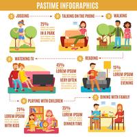 Diagrama de Infographics do Passatempo vetor