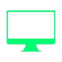 monitor de computador em fundo branco vetor