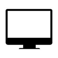 monitor de computador em fundo branco vetor