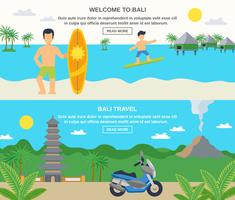 Banners de viagens de Bali vetor