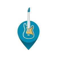 ilustração vetorial gráfico do logotipo da loja de guitarra. perfeito para usar para companhia de música vetor