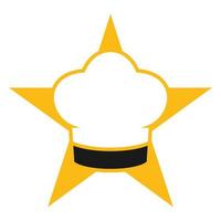 gráfico de vetor de ilustração do logotipo do chef estrela. perfeito para usar em empresas alimentícias