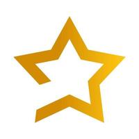 ilustração vetorial gráfico do logotipo da estrela dourada. perfeito para usar para empresa de tecnologia vetor