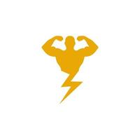 ilustração vetorial gráfico do logotipo do thunder gym vetor