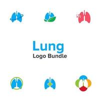ilustração vetorial gráfico do pacote de logotipo de pulmão vetor