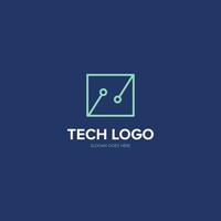 ilustração vetorial gráfico do logotipo da tecnologia vetor