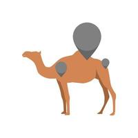gráfico de vetor de ilustração do logotipo de ponto de camelo. perfeito para usar para empresa de tecnologia