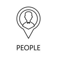 ícone de pessoas. ícone moderno de pessoas de vetor plana em fundo branco, ilustração vetorial pode ser usada para web e dispositivos móveis
