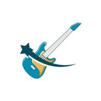 ilustração vetorial gráfico do logotipo da loja de guitarra estrela. perfeito para usar para companhia de música vetor